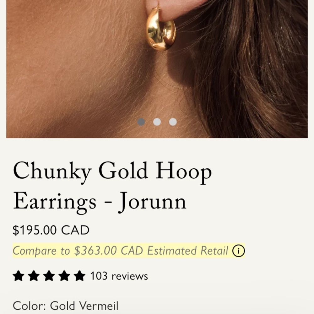 Linjer Jorunn 18k gold vermeil earrings